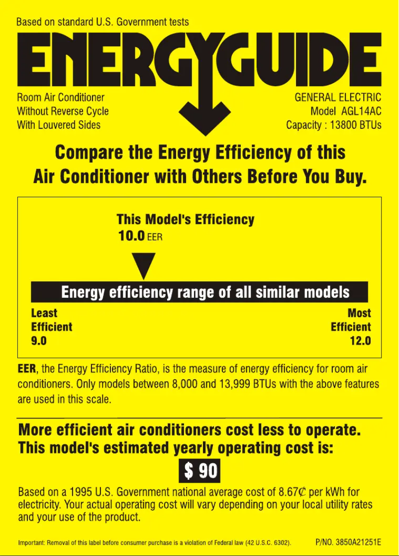 First page image of the manual for AGL14AC