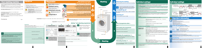 First page image of the manual for WM10E462IL