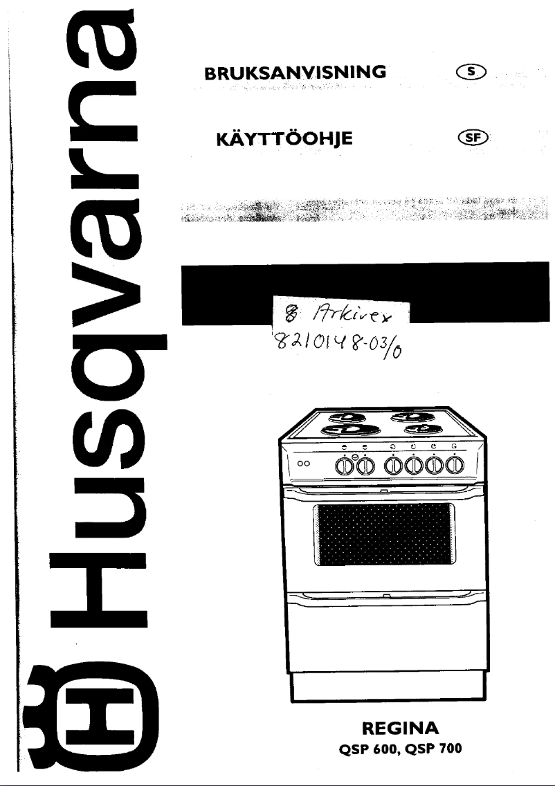 First page image of the manual for Regina QSP700