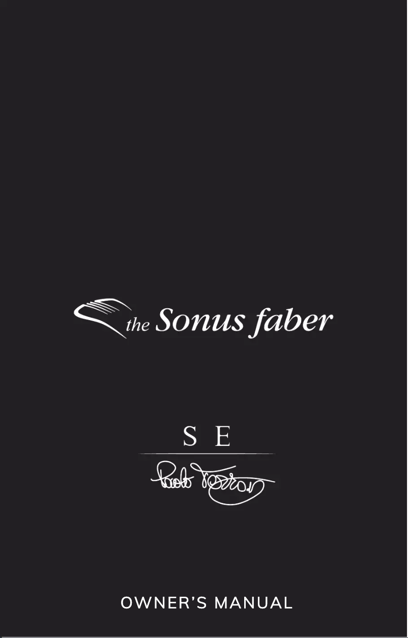 Page 1 of the manual User Manual Sonus Faber The SE