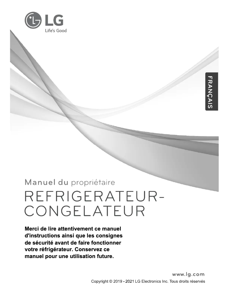 Page 1 of the manual User Manual LG GN-B422SQCL