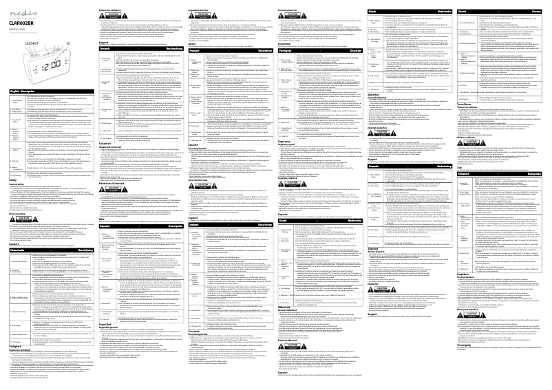 First page image of the manual for CLAR002BK