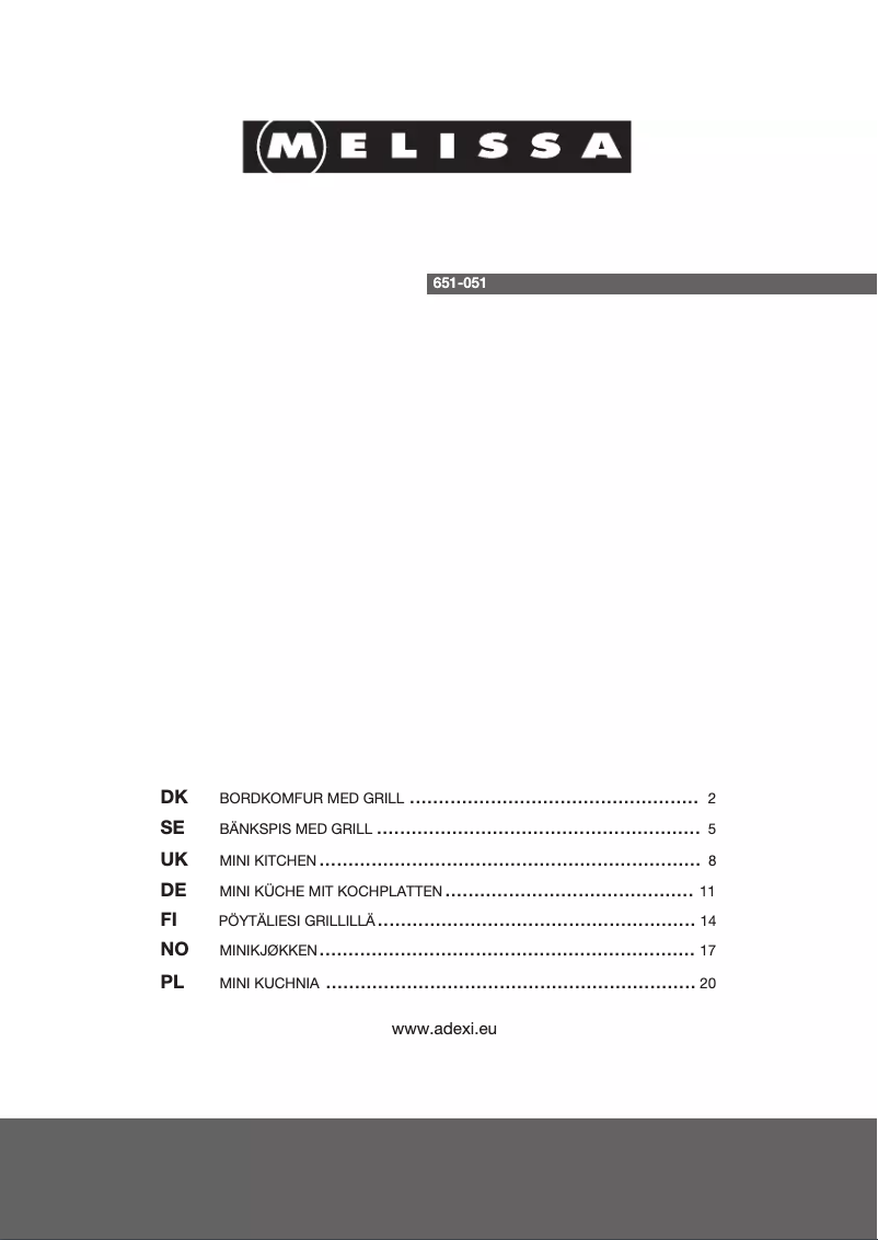 First page image of the manual for 651-051