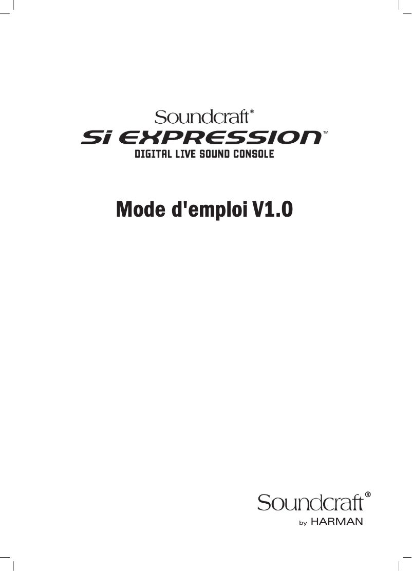 First page image of the manual for Si Expression 1