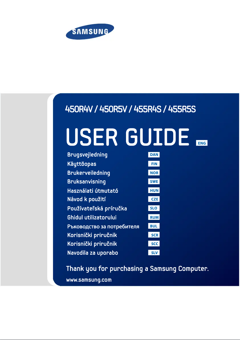 Page 1 of the manual User Manual Samsung ATIV NP450R5V