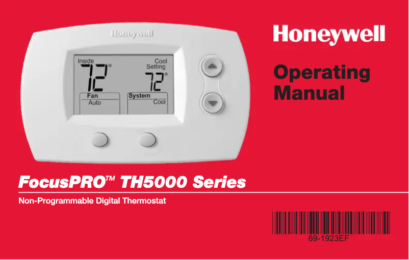 First page image of the manual for FocusPRO TH5000