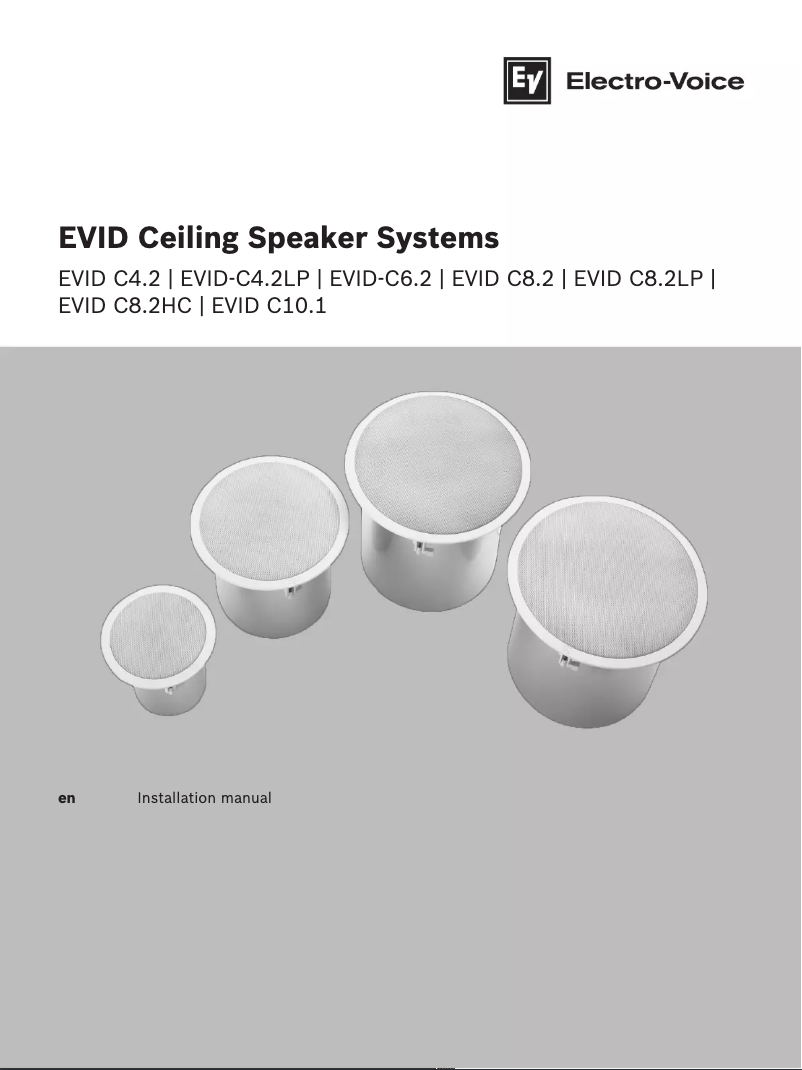 First page image of the manual for EVID C4.2