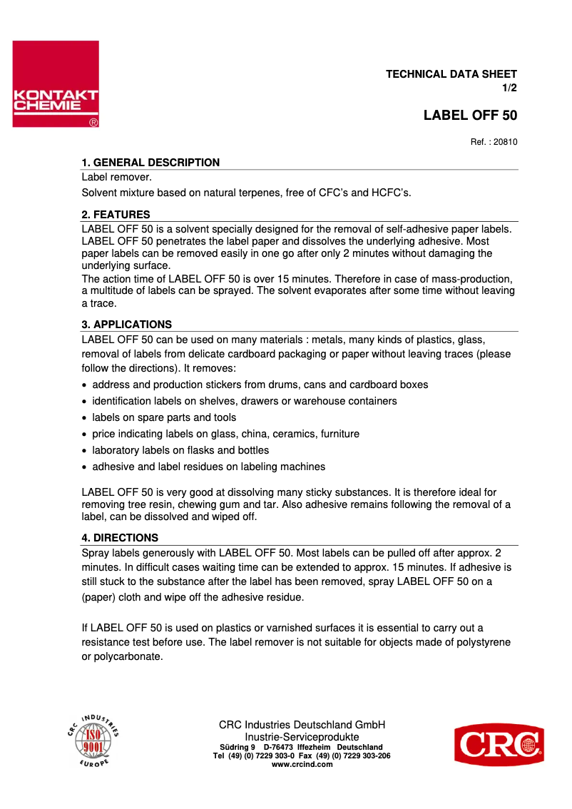 First page image of the manual for KS50-200