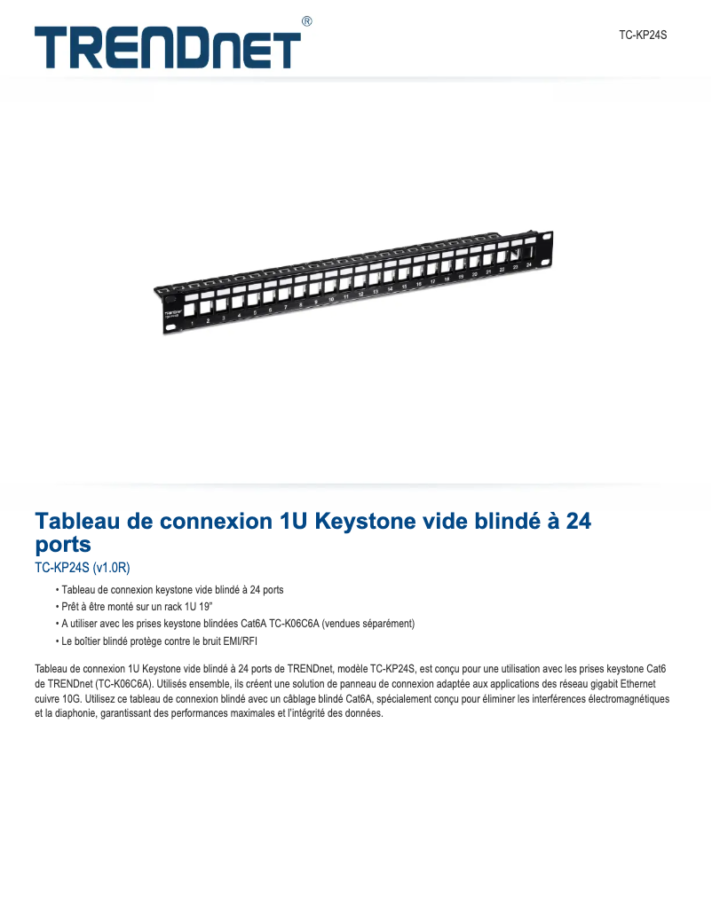 First page image of the manual for TC-KP24S