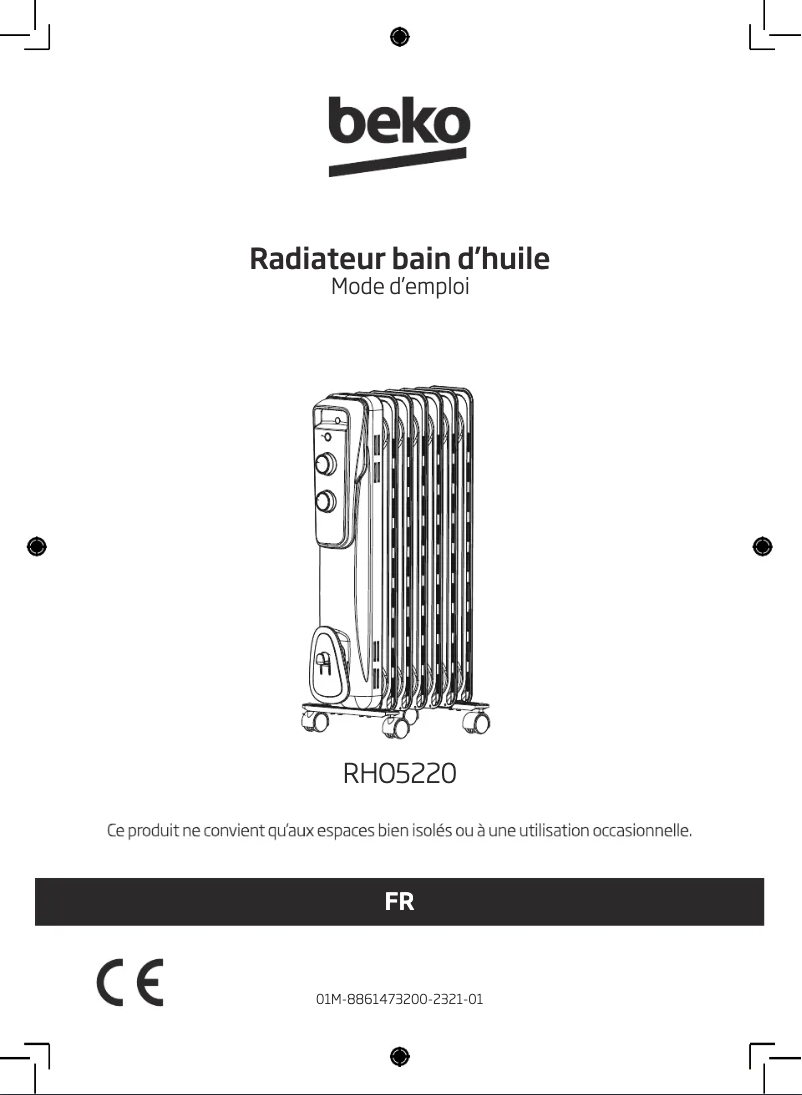 Page 1 of the manual User Manual Beko RHO5220