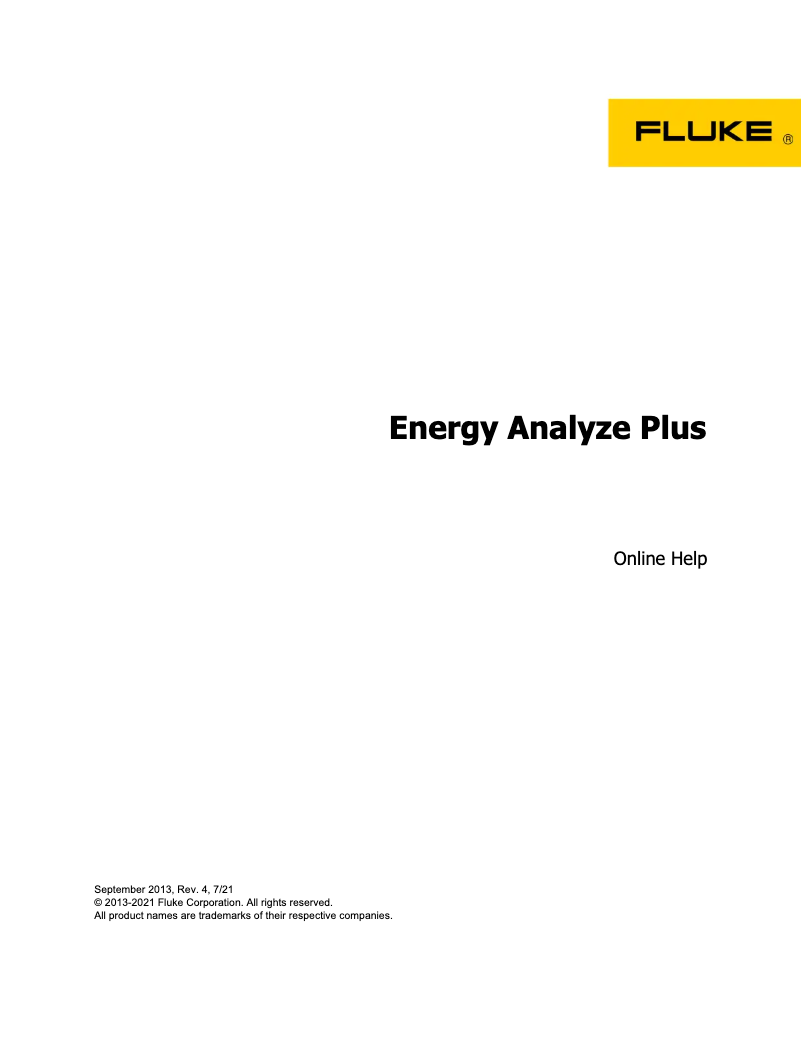Page 1 of the manual User Manual Fluke 1770