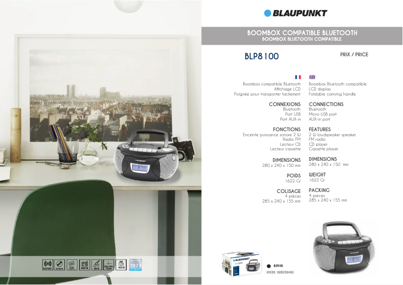 Image de la première page du manuel de l'appareil BLP8100