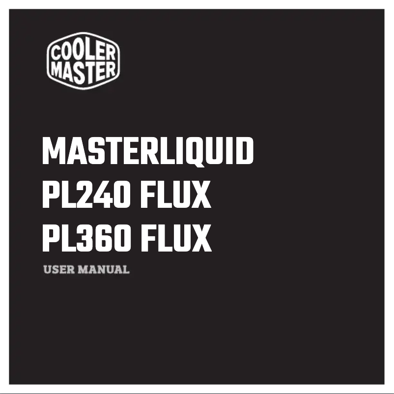 First page image of the manual for MasterLiquid PL240 Flux