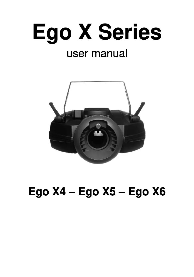 First page image of the manual for Ego X5