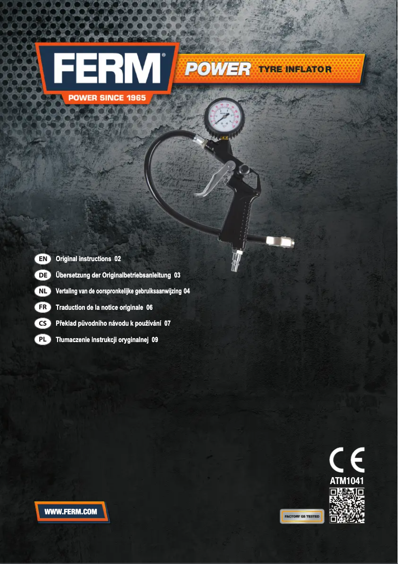 Page 1 of the manual User Manual Ferm ATM1041