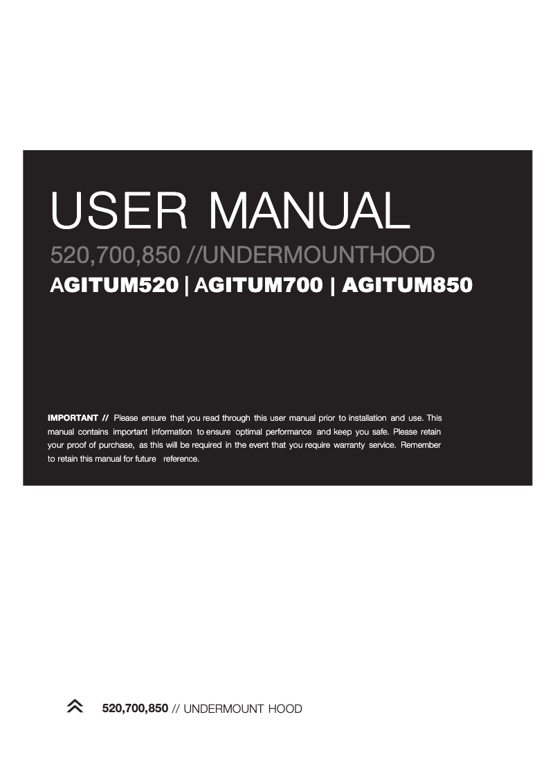 Page 1 of the manual User Manual Tisira AGITUM520