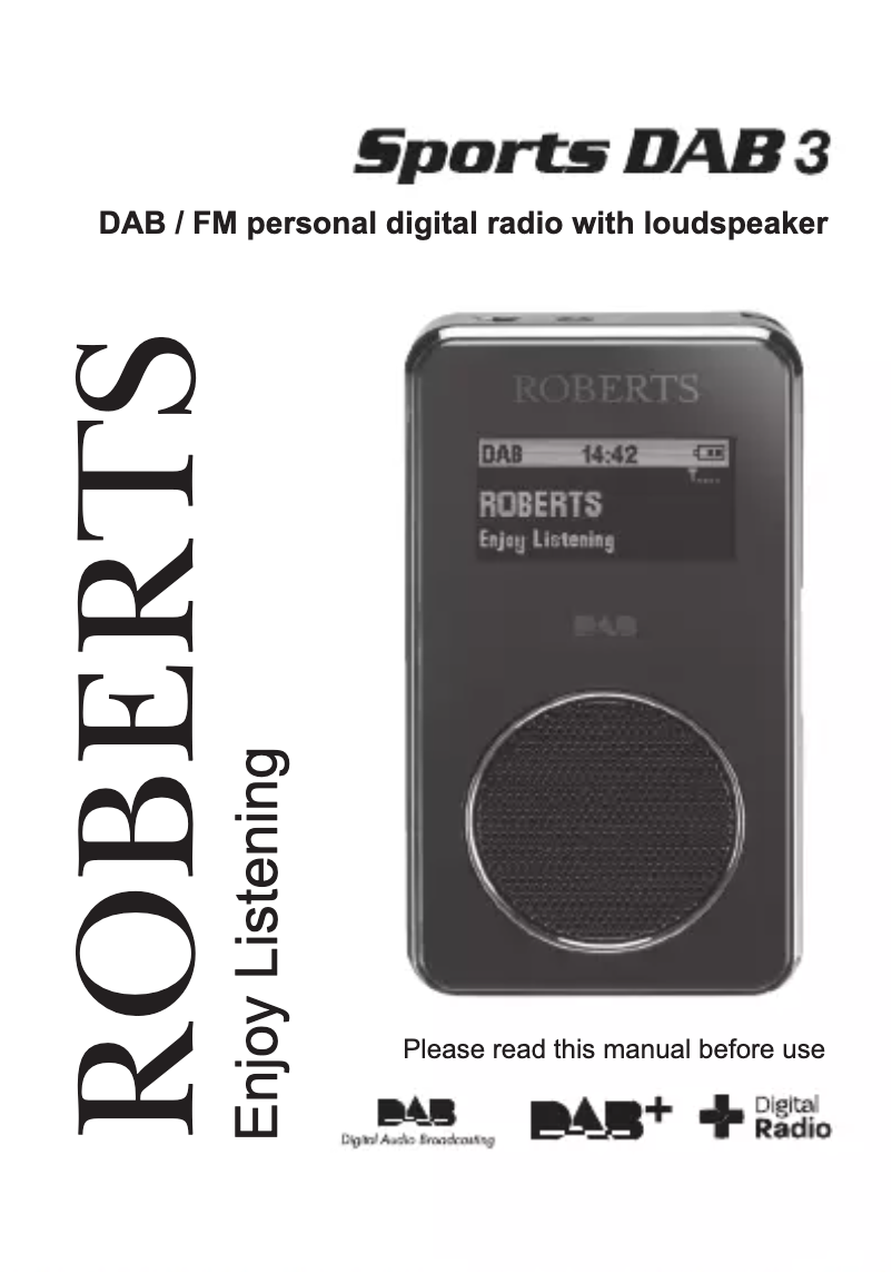 First page image of the manual for SportsDAB 3
