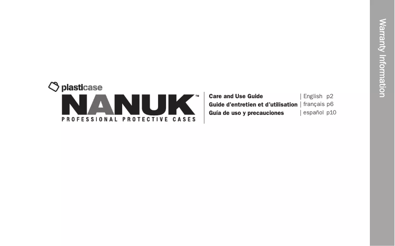 Page 1 of the manual User Manual Nanuk 960