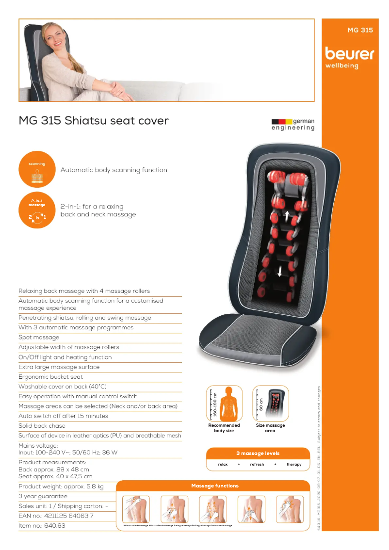 First page image of the manual for MG 315