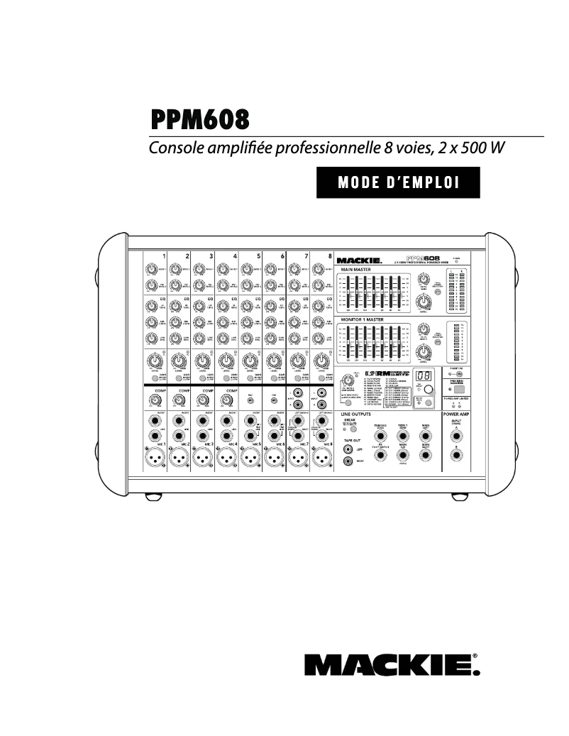 Page 1 of the manual User Manual Mackie PPM608