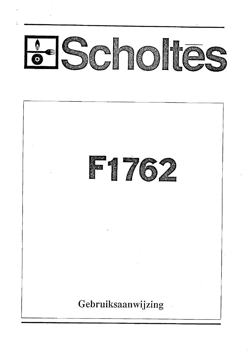 Image de la première page du manuel de l'appareil F 1762