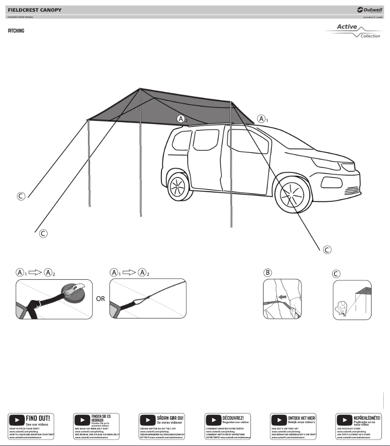 Page 1 of the manual User Manual Outwell Fieldcrest Canopy