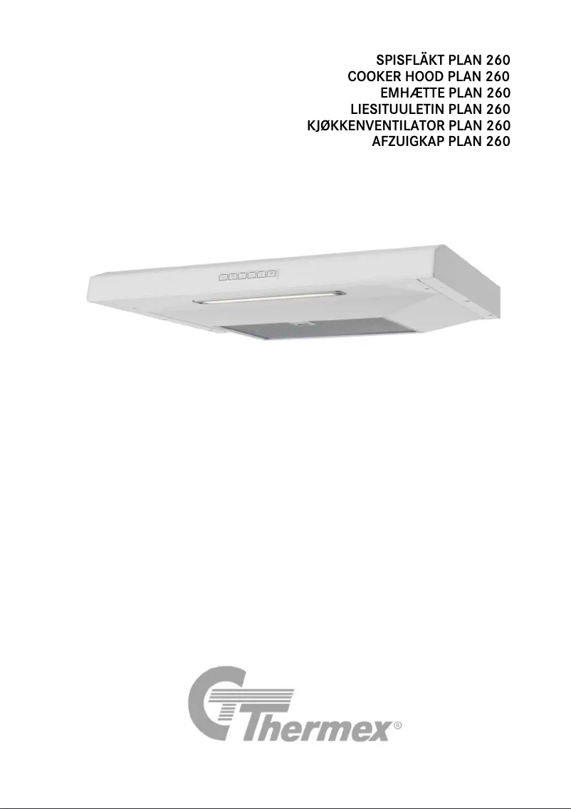 Page 1 of the manual User Manual Thermex Plan 260