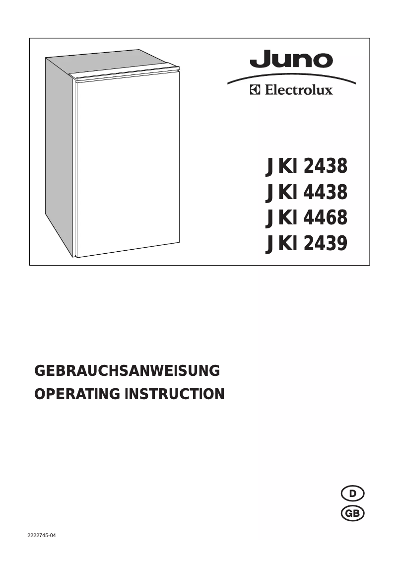 Page 1 of the manual User Manual Juno Electrolux JKI4438