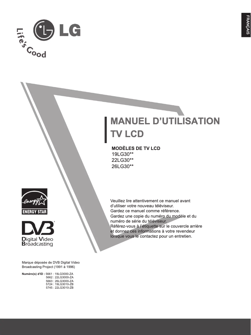 Page 1 of the manual User Manual LG 19LG3000