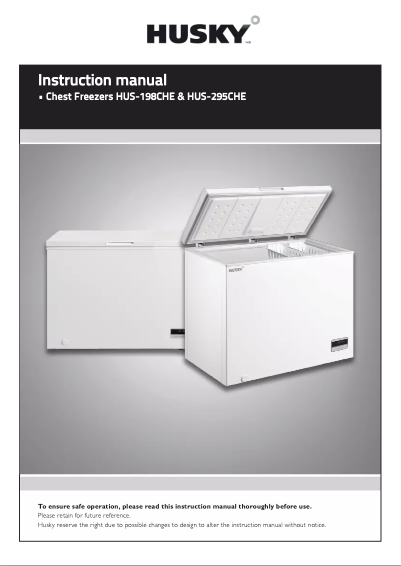 First page image of the manual for HUS-295CHE