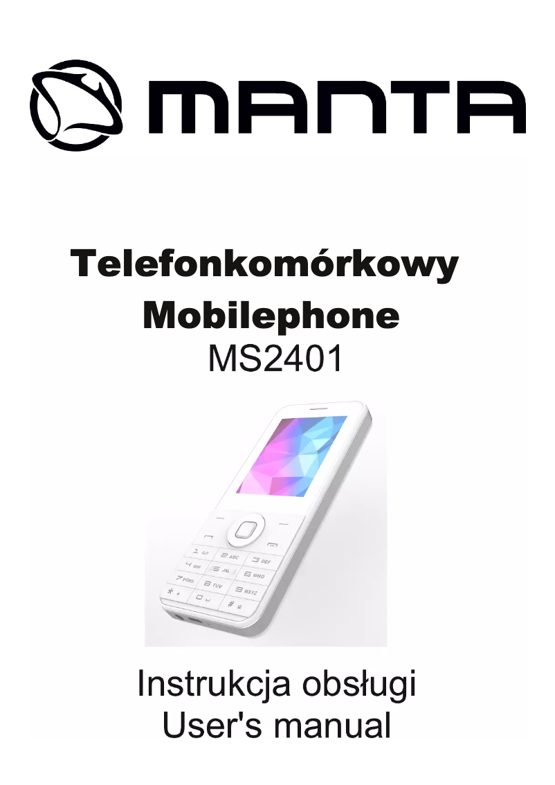 Page 1 of the manual User Manual Manta MS2401