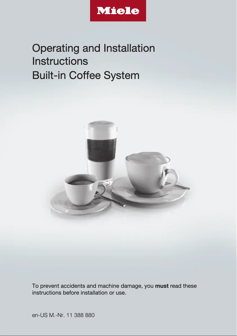 Page 1 of the manual Instructions / Assembly Miele CVA 7445