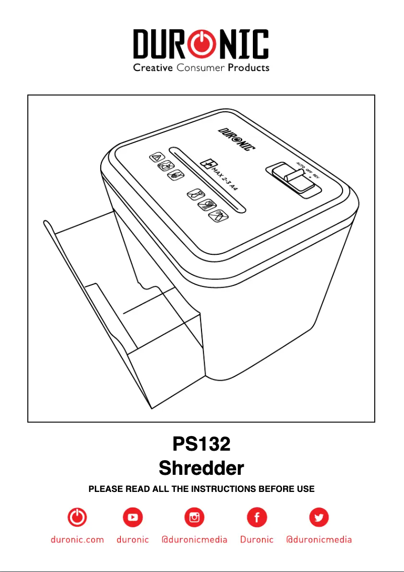 First page image of the manual for PS132