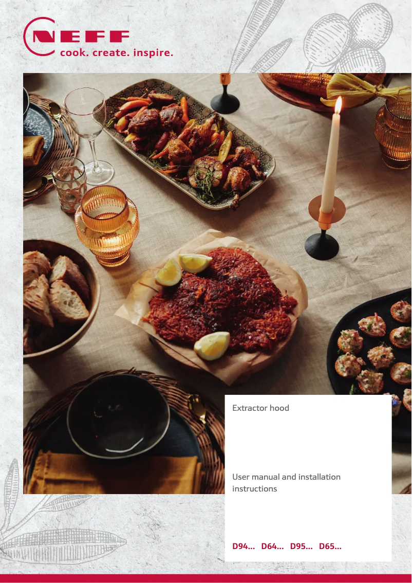 Page 1 of the manual Installation Guide Neff D94BHM1S5B