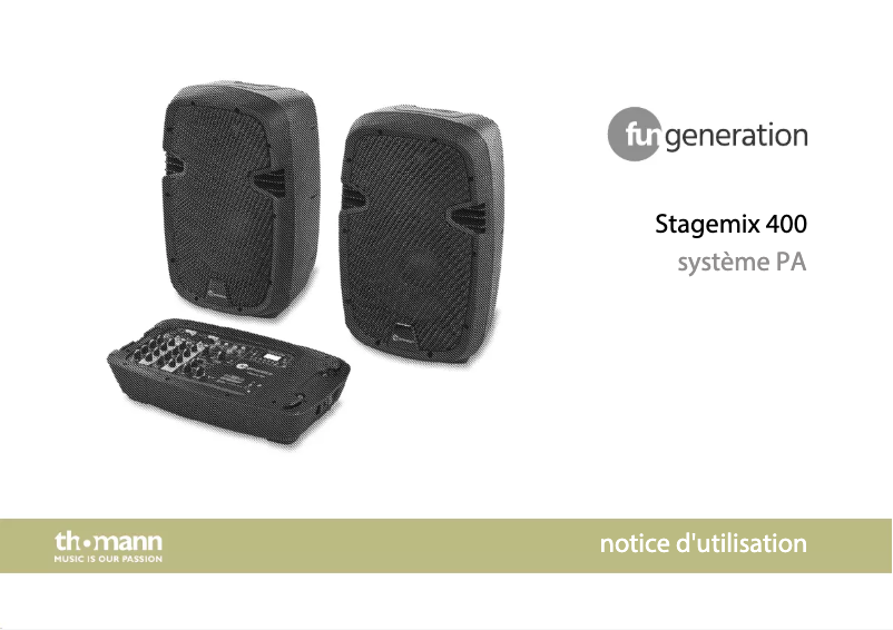 First page image of the manual for Stagemix 400