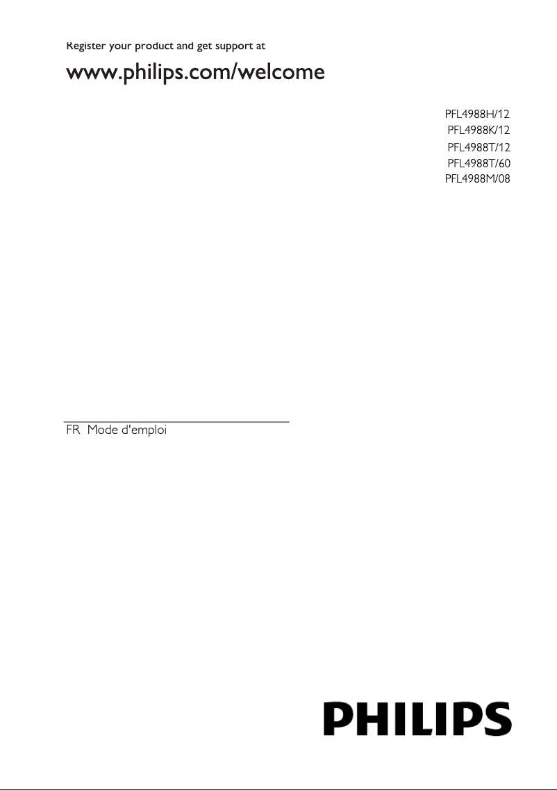 First page image of the manual for 46PFL4988T