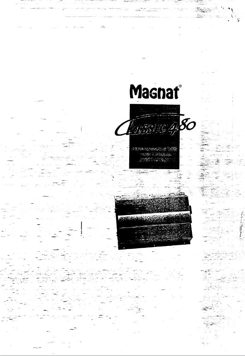Page 1 of the manual User Manual Magnat Classic 480
