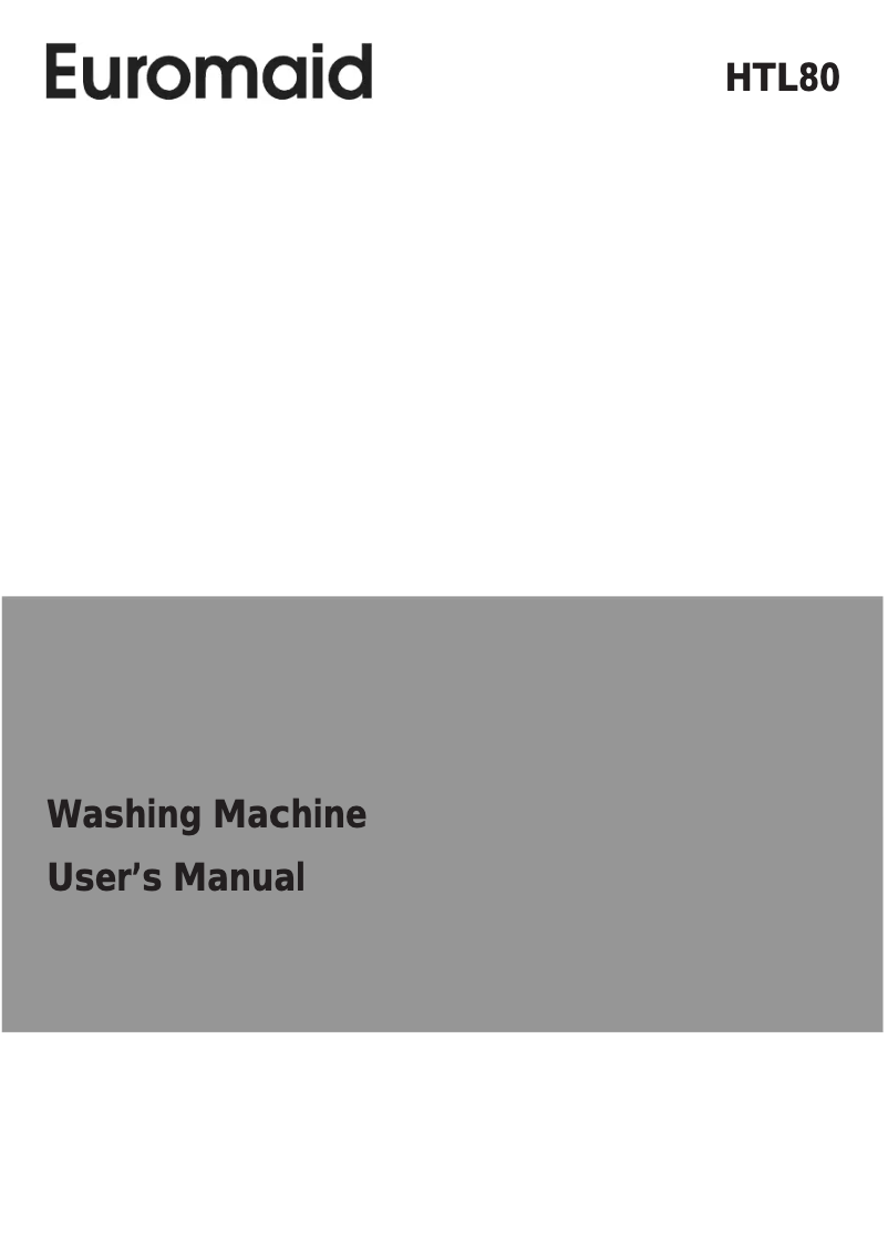 First page image of the manual for HTL80
