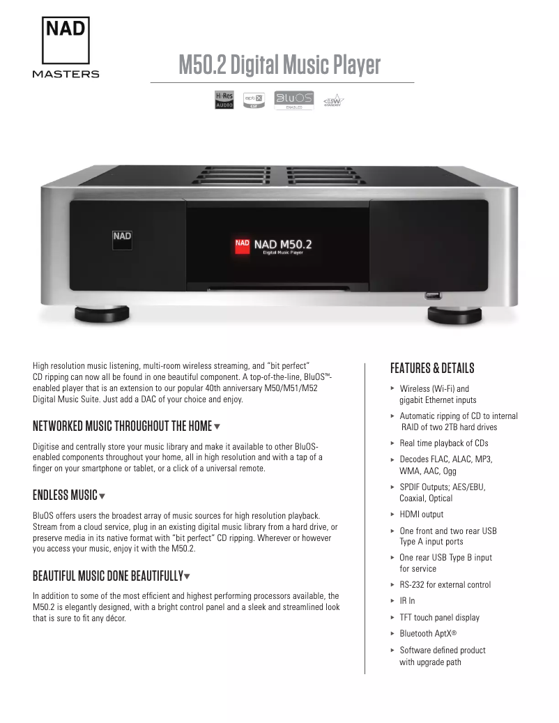 First page image of the manual for M50.2