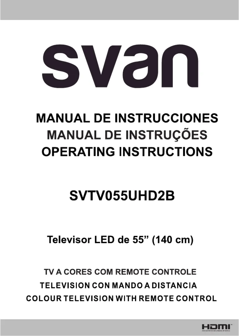 First page image of the manual for SVTV055UHD2B