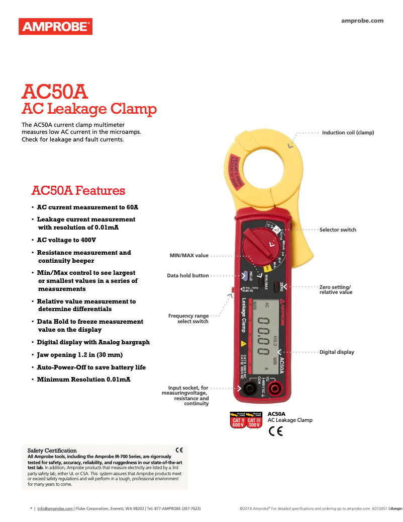 First page image of the manual for AC50A
