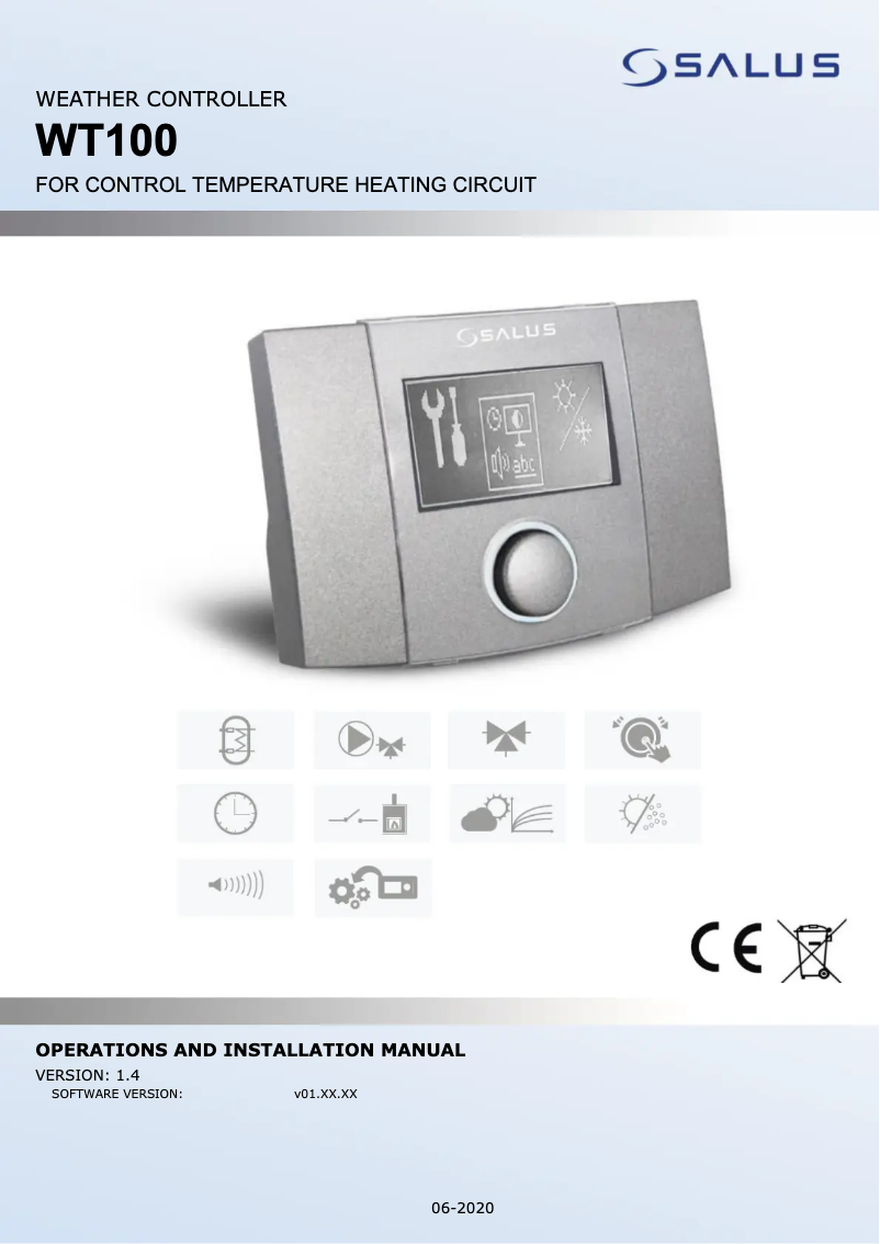 Page 1 of the manual User Manual Salus WT100