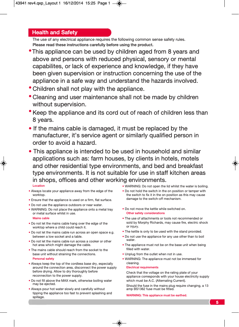 Image de la première page du manuel de l'appareil Elipta 102751