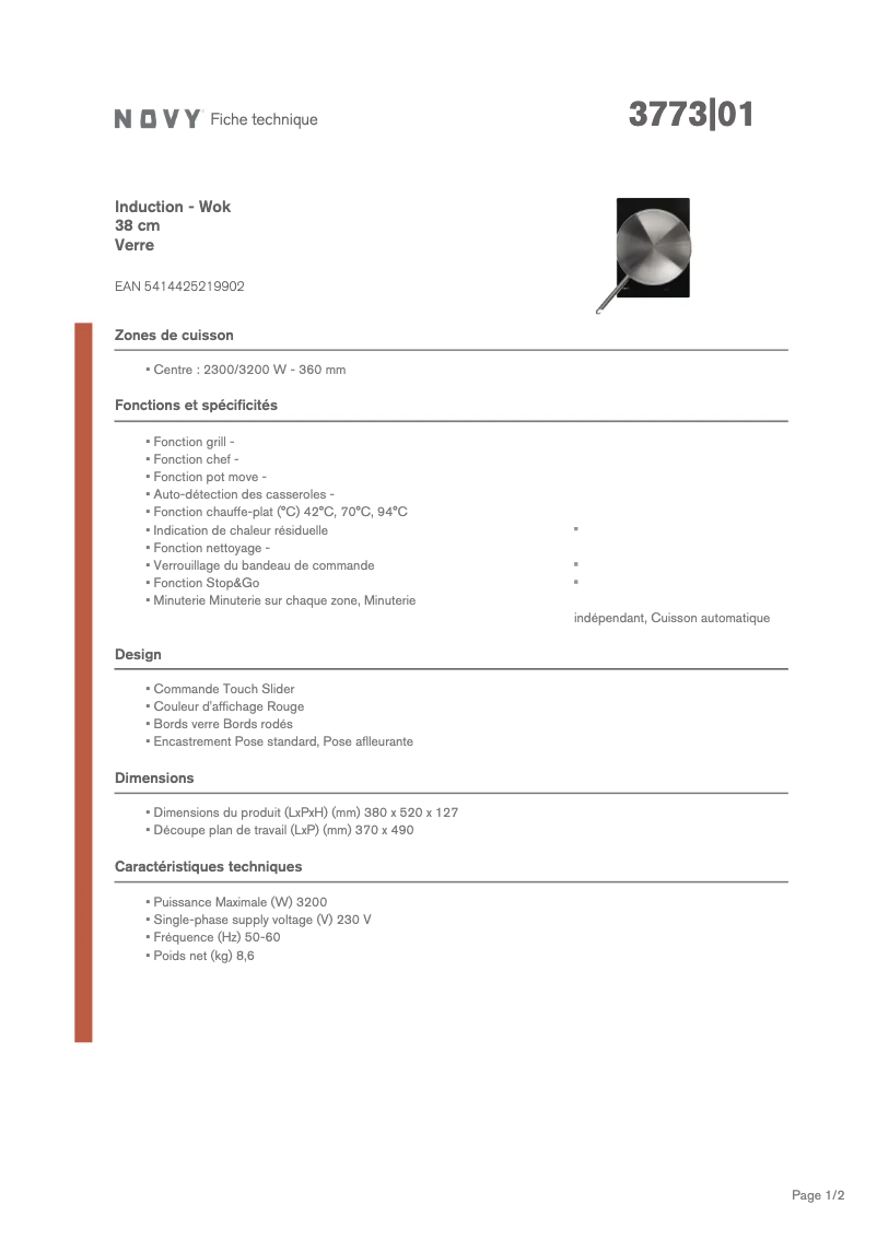First page image of the manual for Domino 3773