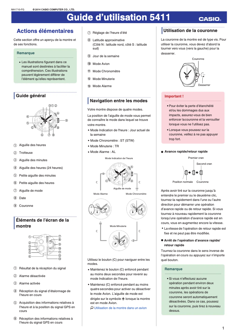 First page image of the manual for 5411