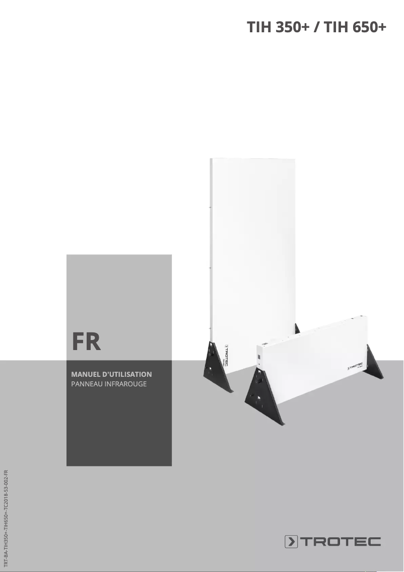 First page image of the manual for TIH 650+