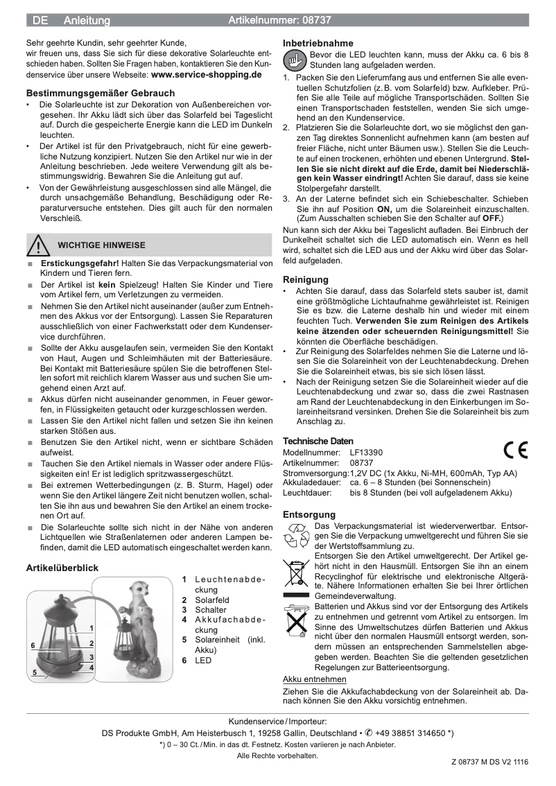 Page 1 of the manual User Manual EasyMaxx 08737