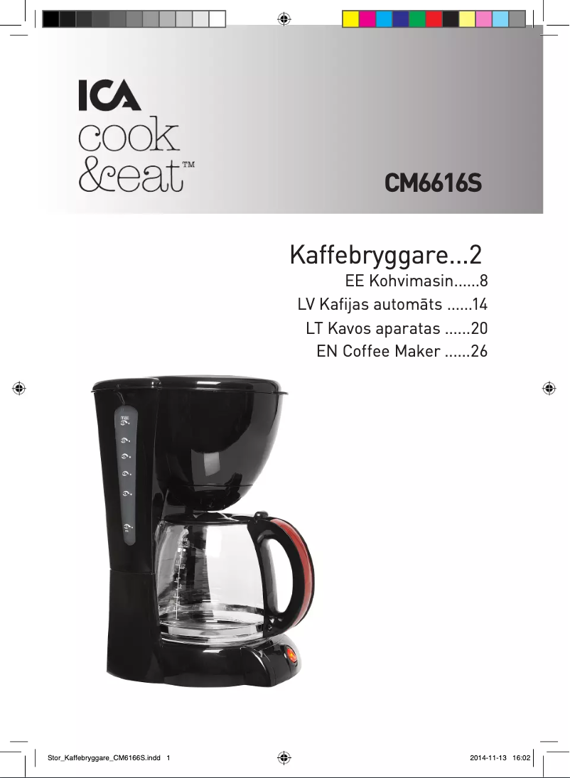 Page 1 of the manual User Manual ICA CM6616S