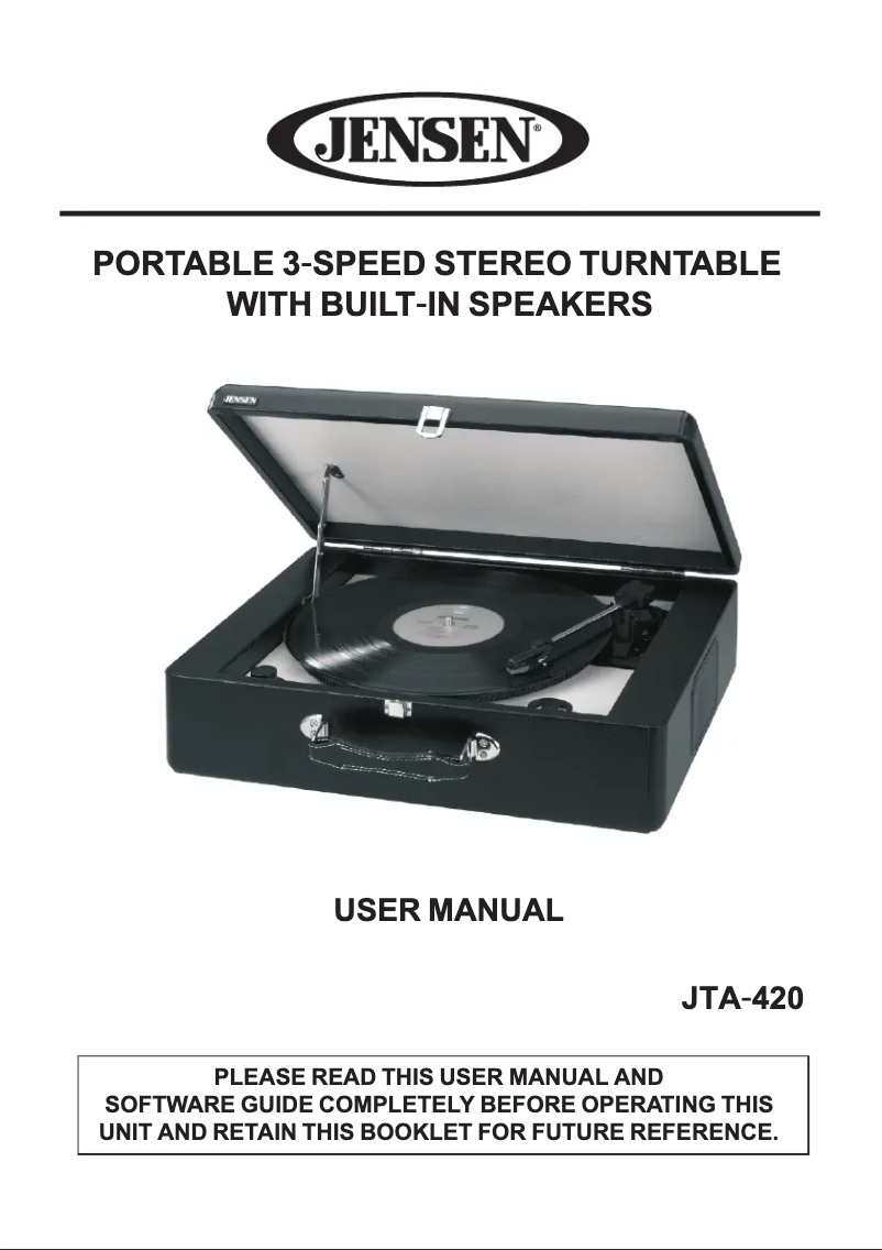 First page image of the manual for JTA-420