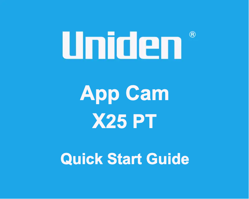 First page image of the manual for App Cam X25 PT